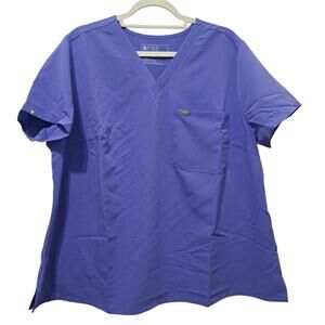 Figs Scrub Set Catarina One Pocket Top Zamora Jogger Pants Size 3XL NWT Blueberr